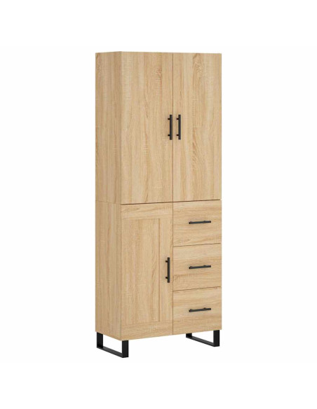 Credenza Rovere Sonoma 69,5x34x180 cm in Legno Multistrato