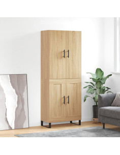 Credenza Rovere Sonoma 69,5x34x180 cm in Legno Multistrato