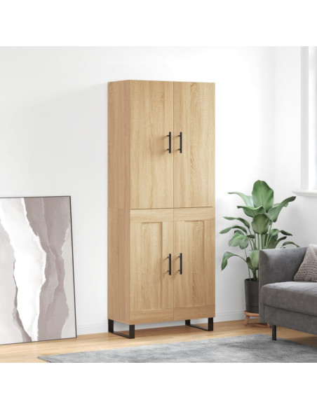 Credenza Rovere Sonoma 69,5x34x180 cm in Legno Multistrato