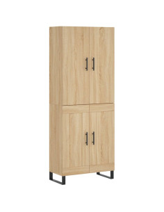 Credenza Rovere Sonoma 69,5x34x180 cm in Legno Multistrato 2