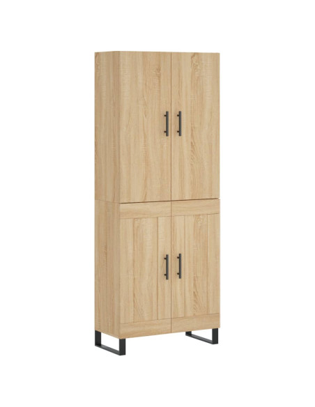 Credenza Rovere Sonoma 69,5x34x180 cm in Legno Multistrato