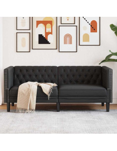 Divano Nero 174 x 74,5 x 70,5 cm PVC