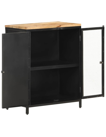 Credenza 60x35x78 cm in Legno Massello di Mango Grezzo