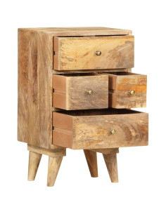 Comodino 36x30x60 cm in Legno Massello di Mango 2