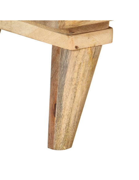 Comodino 36x30x60 cm in Legno Massello di Mango