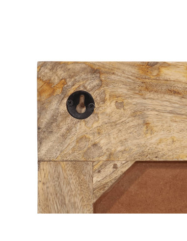 Appendiabiti da Parete con 6 Ganci in Legno Massello di Mango