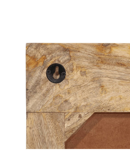 Appendiabiti da Parete con 6 Ganci in Legno Massello di Mango