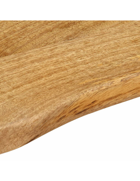 Piano Tavolo 180x40x2,5 cm Bordi Vivi in Legno Massello Mango
