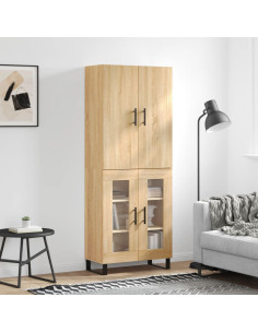 Credenza Rovere Sonoma 69,5x34x180 cm in Legno Multistrato