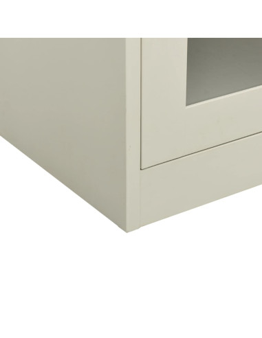 Armadio per Ufficio Grigio Chiaro 90x40x70 cm in Acciaio