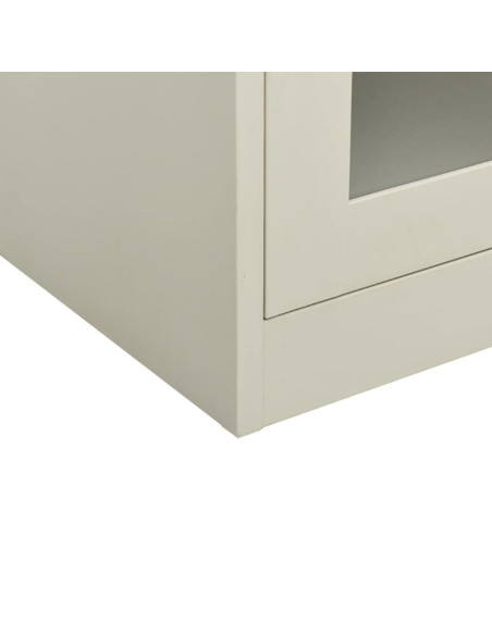 Armadio per Ufficio Grigio Chiaro 90x40x70 cm in Acciaio