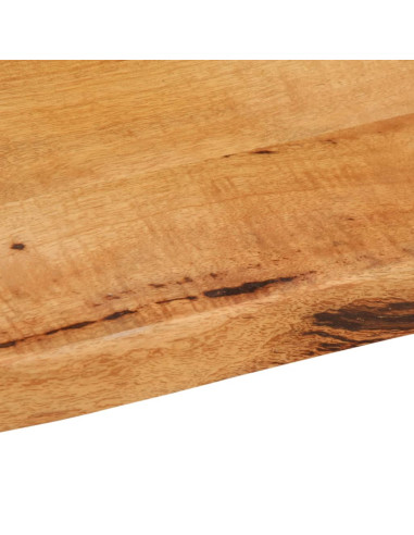 Piano Tavolo 140x60x3,8 cm Bordi Vivi in Legno Massello Mango