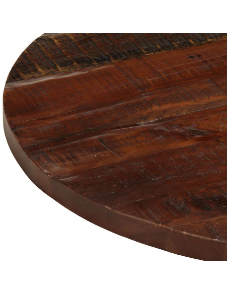 Piano per Tavolo Ø 70x3,8 cm Rotondo Legno Massello di Recupero