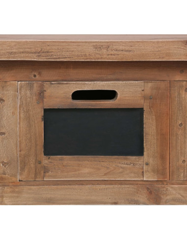 Mobile Porta TV con 3 Cassetti 120x30x40 cm Massello di Mogano