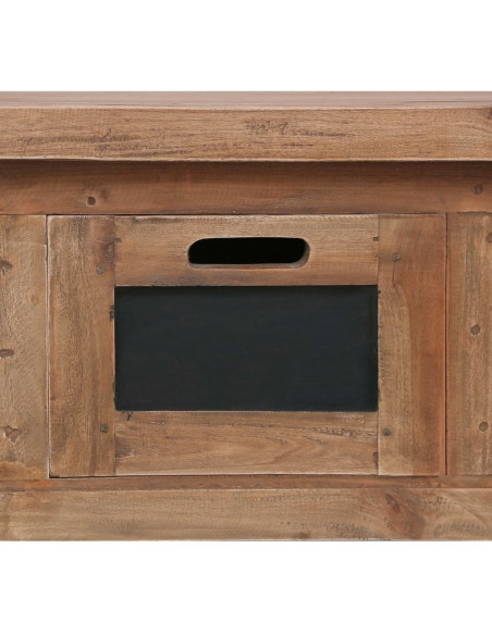 Mobile Porta TV con 3 Cassetti 120x30x40 cm Massello di Mogano