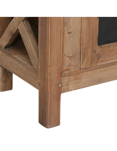 Mobile Porta TV con 3 Cassetti 120x30x40 cm Massello di Mogano