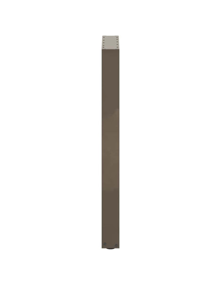 Gambe per tavolo da bar a forma di U 2 pz in acciaio naturale 50x(90-91) cm