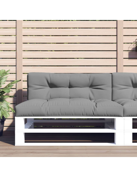 Cuscino per Pallet Grigio 120x40x12 cm in Tessuto