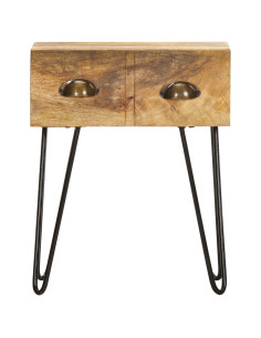 Comodino 40x30x50 cm in Legno Massello di Mango