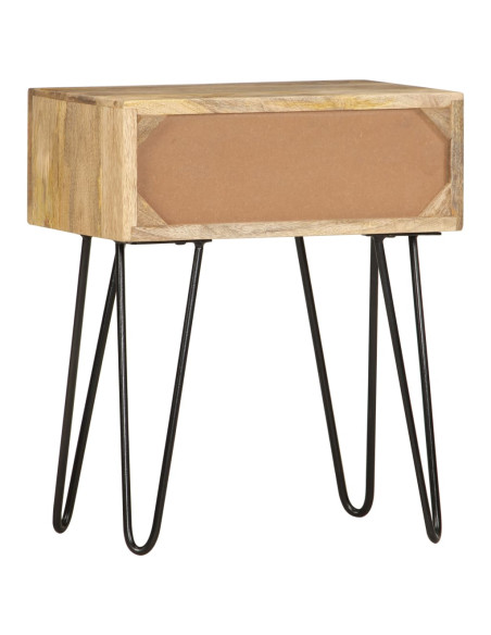 Comodino 40x30x50 cm in Legno Massello di Mango