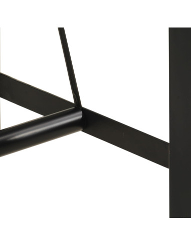 Tavolino da Bar 110x55x107cm Legno Massello di Recupero e Ferro