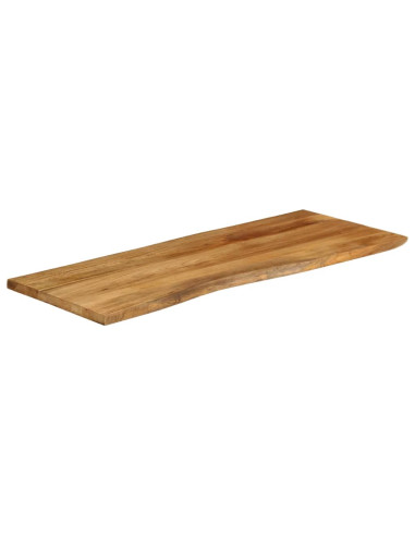 Piano Tavolo 140x60x3,8 cm Bordi Vivi in Legno Massello Mango