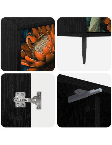 Mobile TV LOCHEM 102 x 33 x 51 cm Rovere Nero