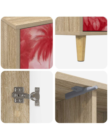 Mobile TV AACHEN 102 x 33 x 50 cm Sonoma Legno ingegnerizzato