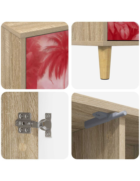 Mobile TV AACHEN 102 x 33 x 50 cm Sonoma Legno ingegnerizzato