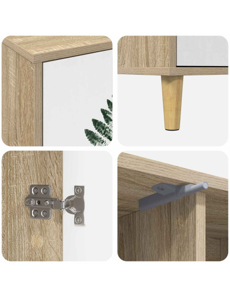 Mobile TV HANAU 102 x 33 x 50 cm Sonoma Legno ingegnerizzato