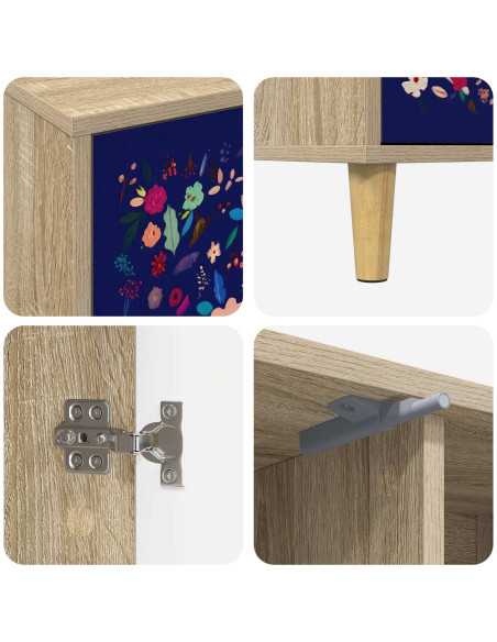Mobile TV MAINZ 102 x 33 x 50 cm Sonoma Legno ingegnerizzato