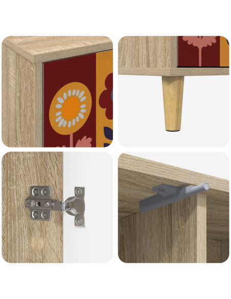 Mobile TV ESSEN 102 x 33 x 50 cm Sonoma Legno ingegnerizzato