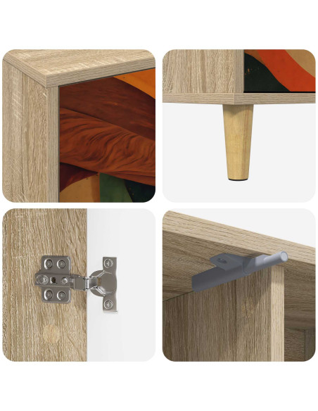 Mobile TV BONN 102 x 33 x 50 cm Sonoma Legno ingegnerizzato