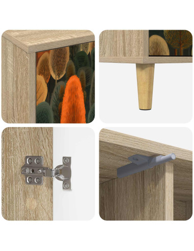 Mobile TV ZAANDAM 102 x 33 x 50 cm Sonoma Legno ingegnerizzato