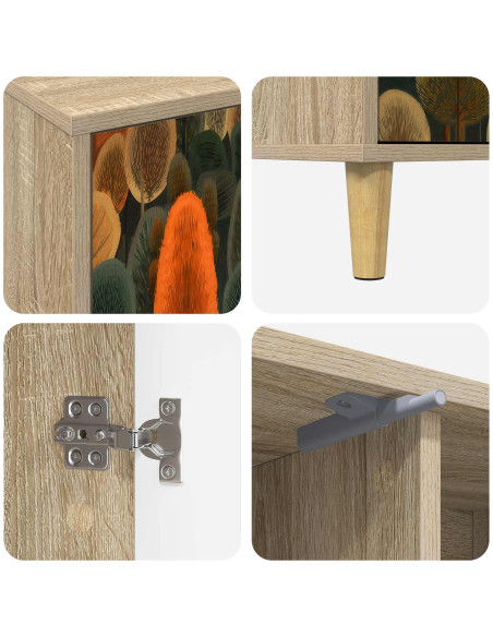 Mobile TV ZAANDAM 102 x 33 x 50 cm Sonoma Legno ingegnerizzato