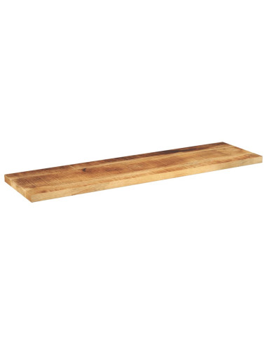 Piano per Tavolo 110x40x2,5cm Rettangolare Legno Mango Grezzo
