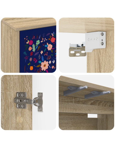 Mobile TV da Parete MAINZ 69 x 33 x 40 cm Rovere Sonoma