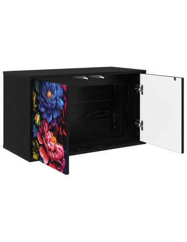 Mobile TV da Parete KIEL 69 x 33 x 40 cm Rovere Nero