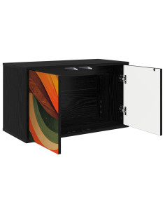Mobile TV da Parete BONN 69 x 33 x 40 cm Rovere Nero 2