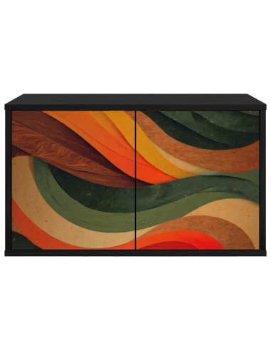 Mobile TV da Parete BONN 69 x 33 x 40 cm Rovere Nero