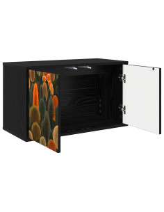 Mobile TV da Parete ZAANDAM 69 x 33 x 40 cm Rovere Nero 2