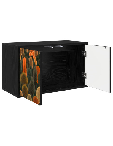 Mobile TV da Parete ZAANDAM 69 x 33 x 40 cm Rovere Nero