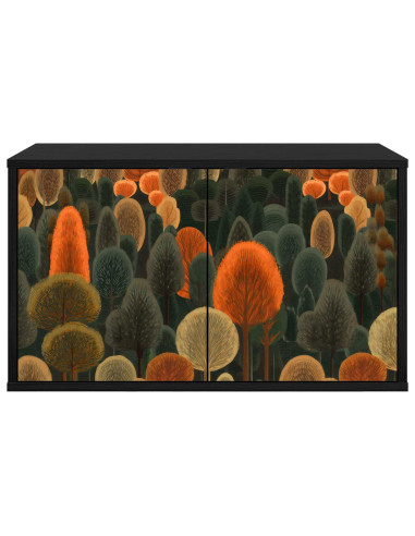 Mobile TV da Parete ZAANDAM 69 x 33 x 40 cm Rovere Nero