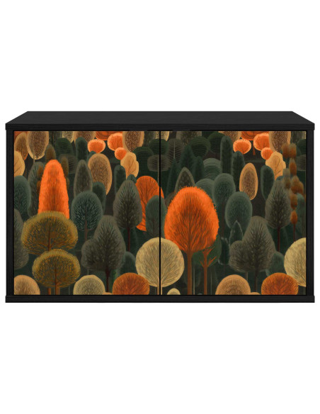 Mobile TV da Parete ZAANDAM 69 x 33 x 40 cm Rovere Nero