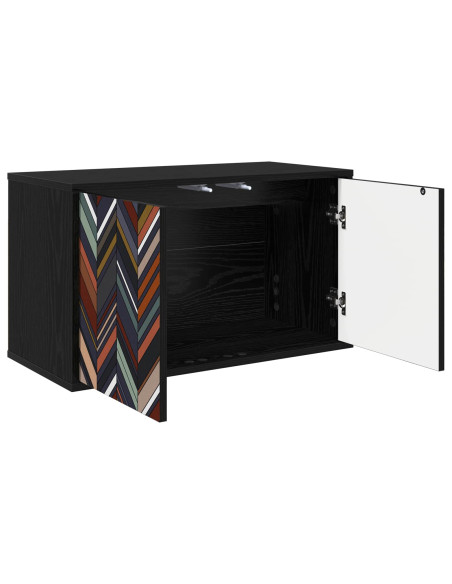 Mobile TV da Parete OMMEN 69 x 33 x 40 cm Rovere Nero
