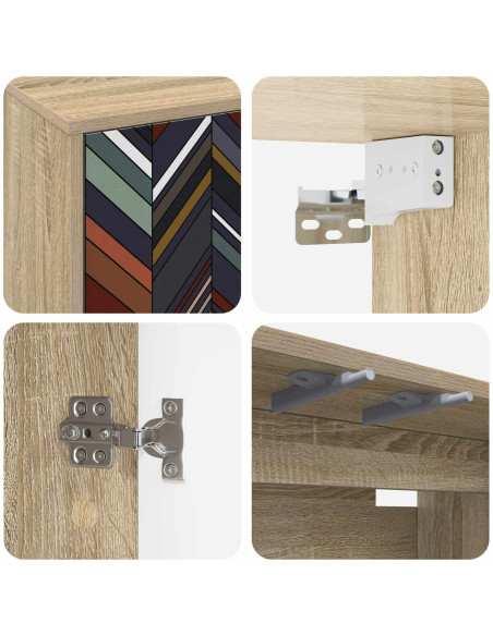 Mobile TV da Parete OMMEN 69 x 33 x 40 cm Rovere Sonoma