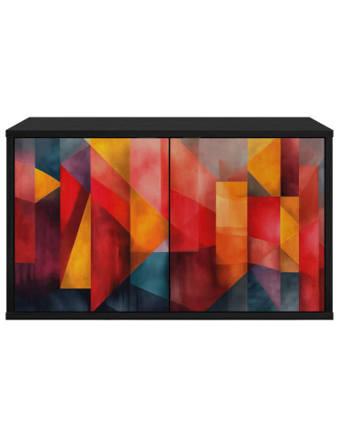 Mobile TV da Parete HEESCH 69 x 33 x 40 cm Rovere Nero