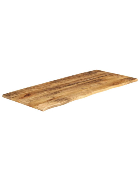 Piano Tavolo 140x60x3,8 cm Bordi Vivi Legno di Mango Grezzo