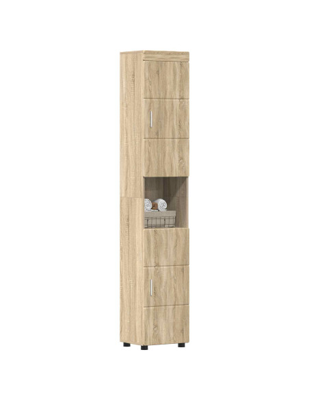 Set di Armadi da Bagno TULUM Rovere Sonoma 37 x 31,5 x 203 cm
