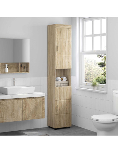 Set di Armadi da Bagno TULUM Rovere Sonoma 37 x 31,5 x 203 cm